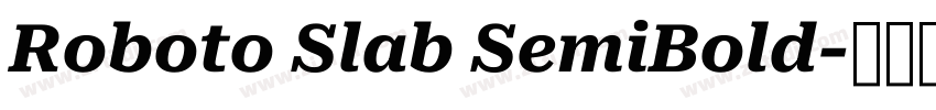Roboto Slab SemiBold字体转换